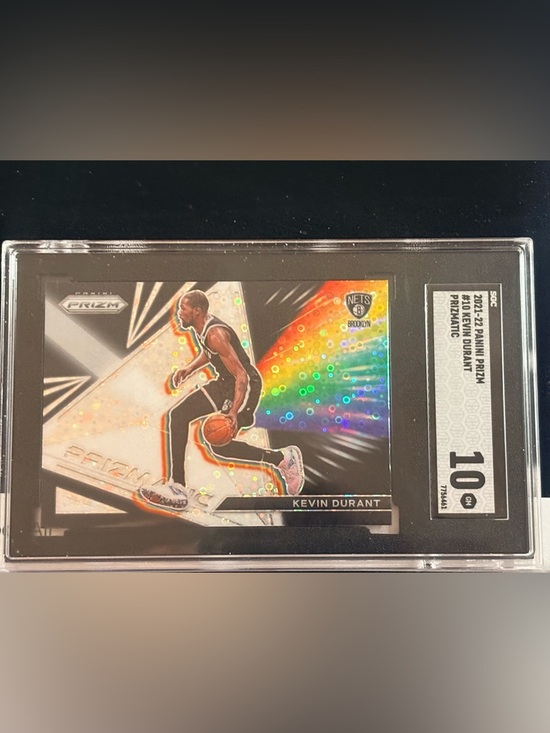 2021-22 Panini Prizm - Prizmatic Kevin Durant #10 Fast Break Prizm SGC 10 - Picture 2 of 4